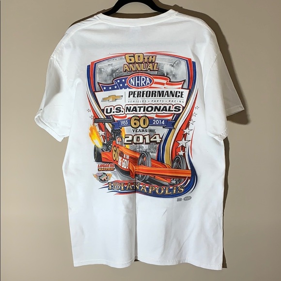 Vintage 60th Annual NHRA tee shirt. White. Size L. - Picture 4 of 5